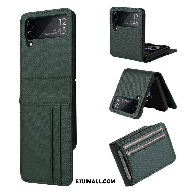 Case do Samsung Galaxy Z Flip 4 Etui Folio Etui Na Karty Retro Z Efektem Skóry