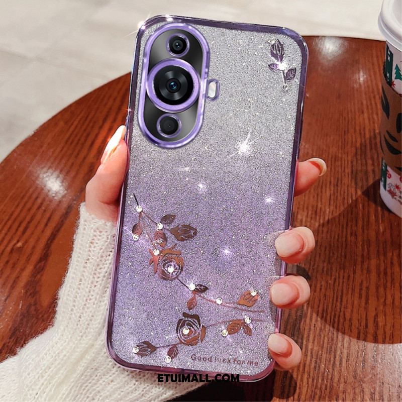 Etui Do Huawei Nova 12s Kwiaty I Cyrkonie