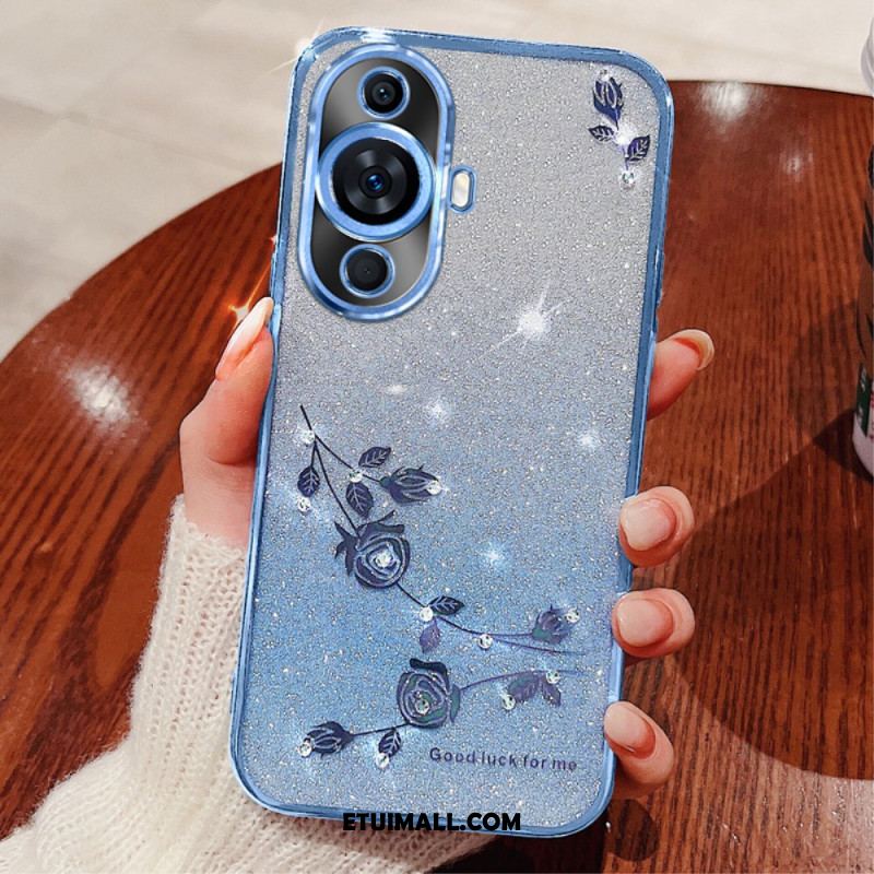 Etui Do Huawei Nova 12s Kwiaty I Cyrkonie