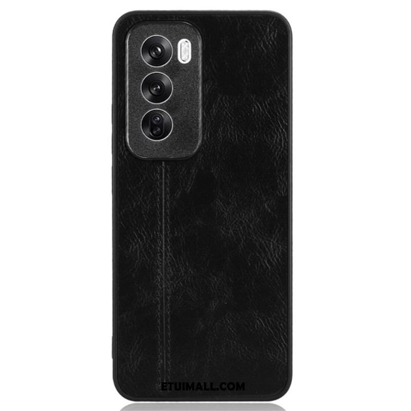 Etui Do Oppo Reno 12 5g Przeszycia Z Imitacji Skóry