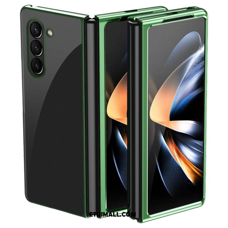 Etui Do Samsung Galaxy Z Fold 6 Przezroczyste Metalowe Krawędzie