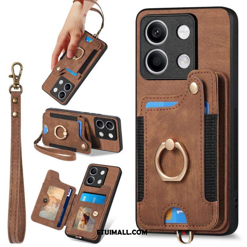 Etui Do Xiaomi Redmi Note 13 4g Vintage Z Etui Na Karty I Smyczą