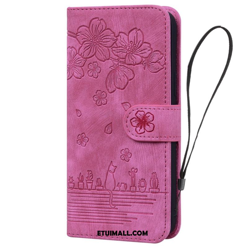 Etui Do iPhone 16 Plus Scena Z Kotem W Stringach