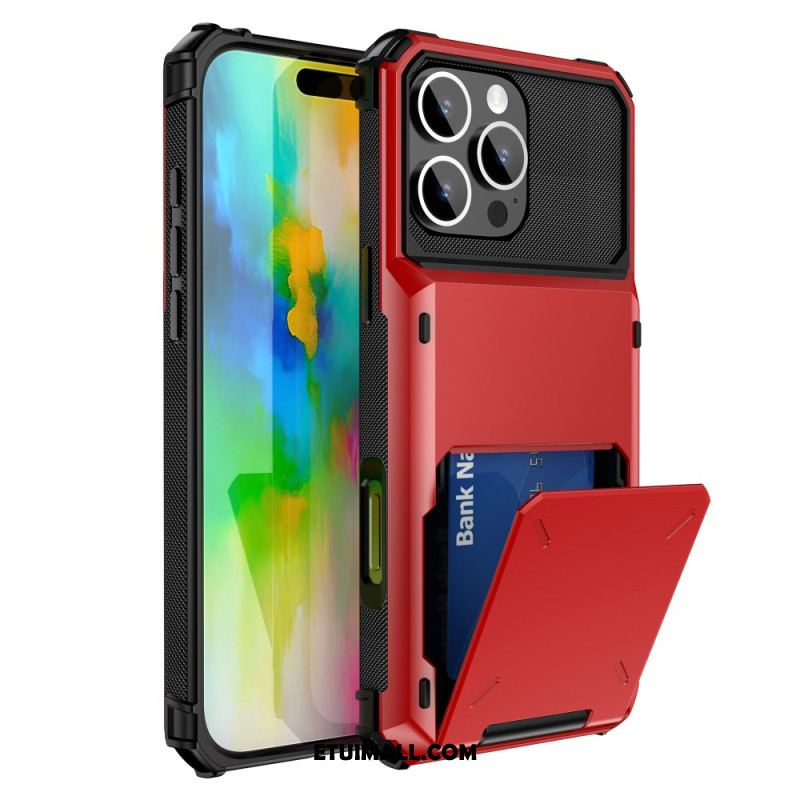 Etui Do iPhone 16 Pro Etui Na Karty Z Efektem Metalu