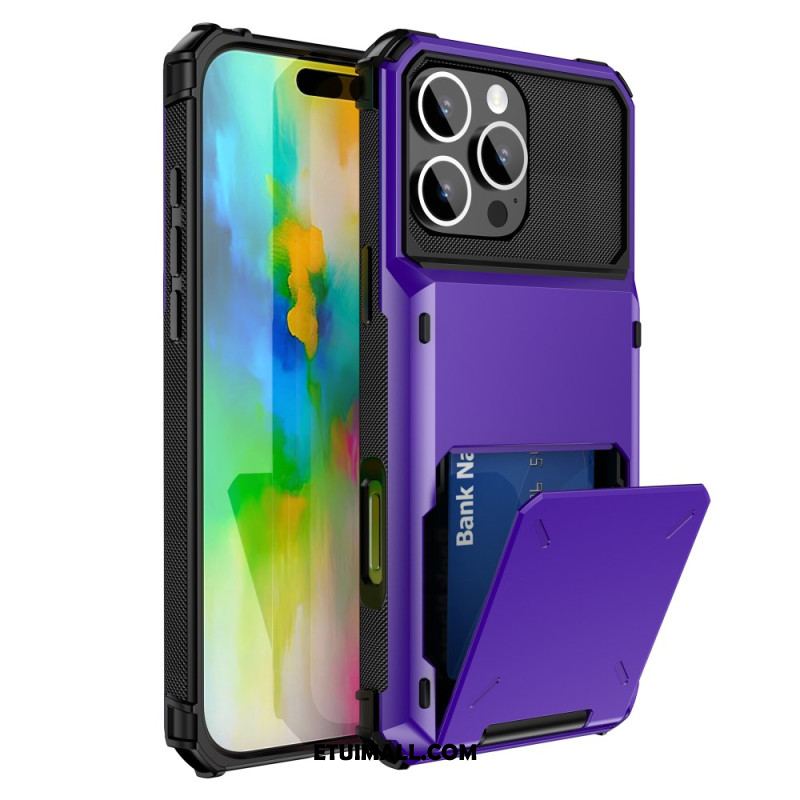 Etui Do iPhone 16 Pro Etui Na Karty Z Efektem Metalu