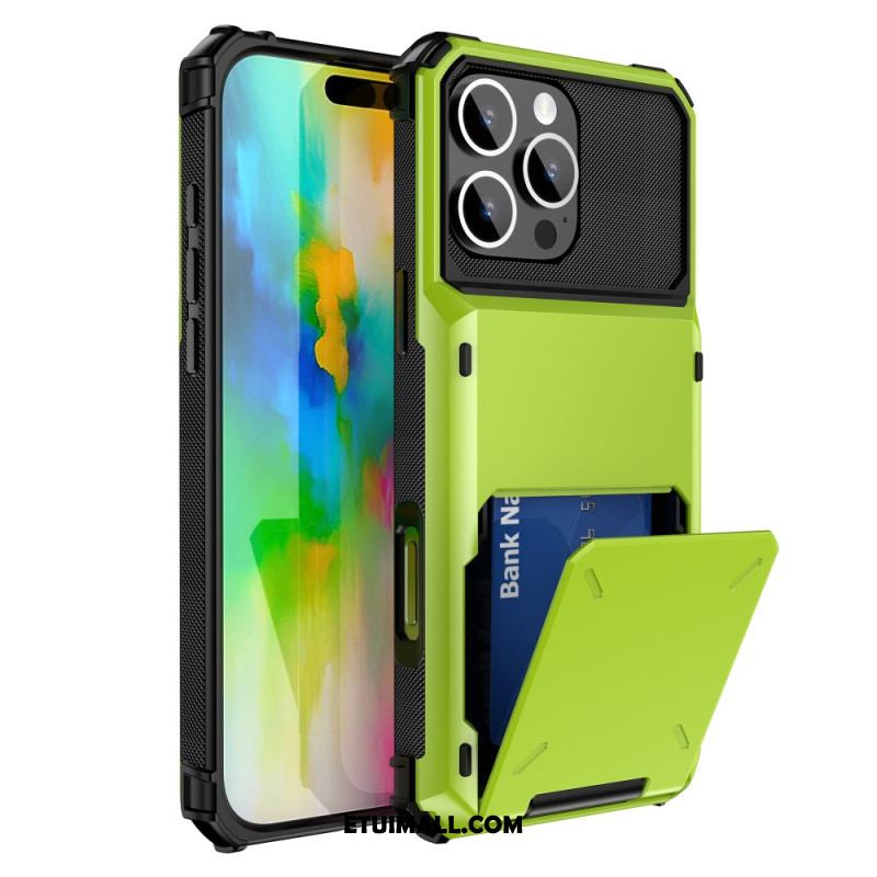 Etui Do iPhone 16 Pro Etui Na Karty Z Efektem Metalu