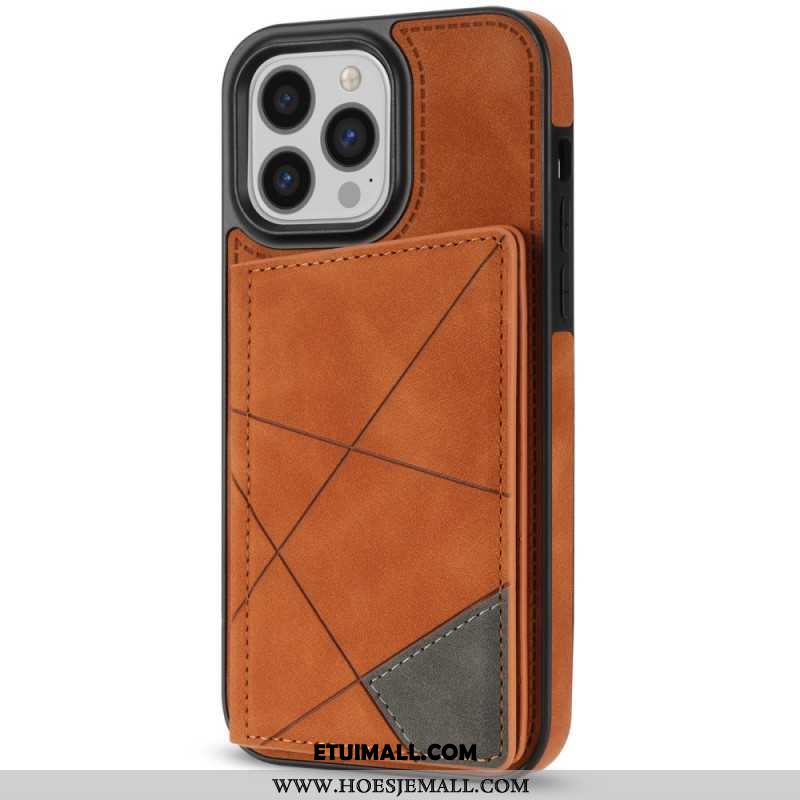 Etui Do iPhone 16 Pro Max Etui Na Karty Ze Wzorami Geometrycznymi