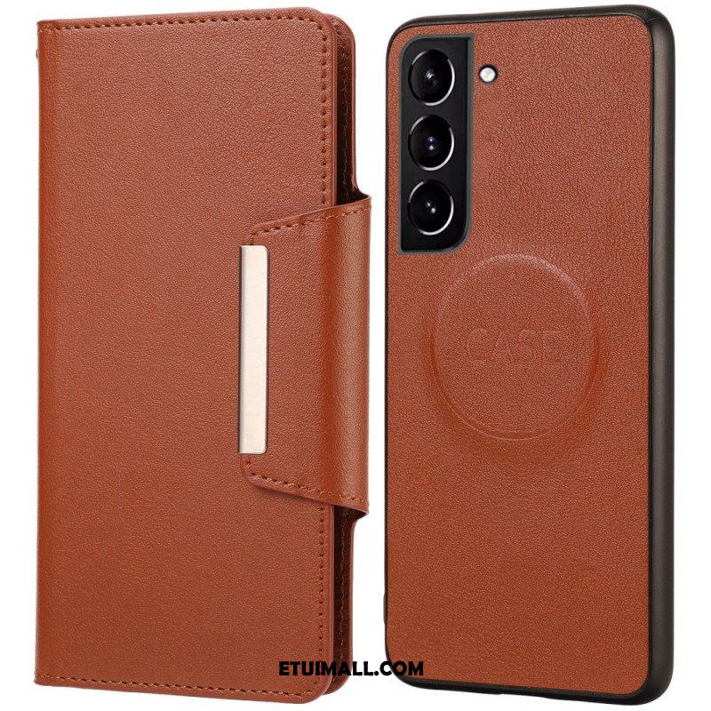 Etui Etui Folio do Samsung Galaxy S22 5G Odpinane Srebrne Zapięcie