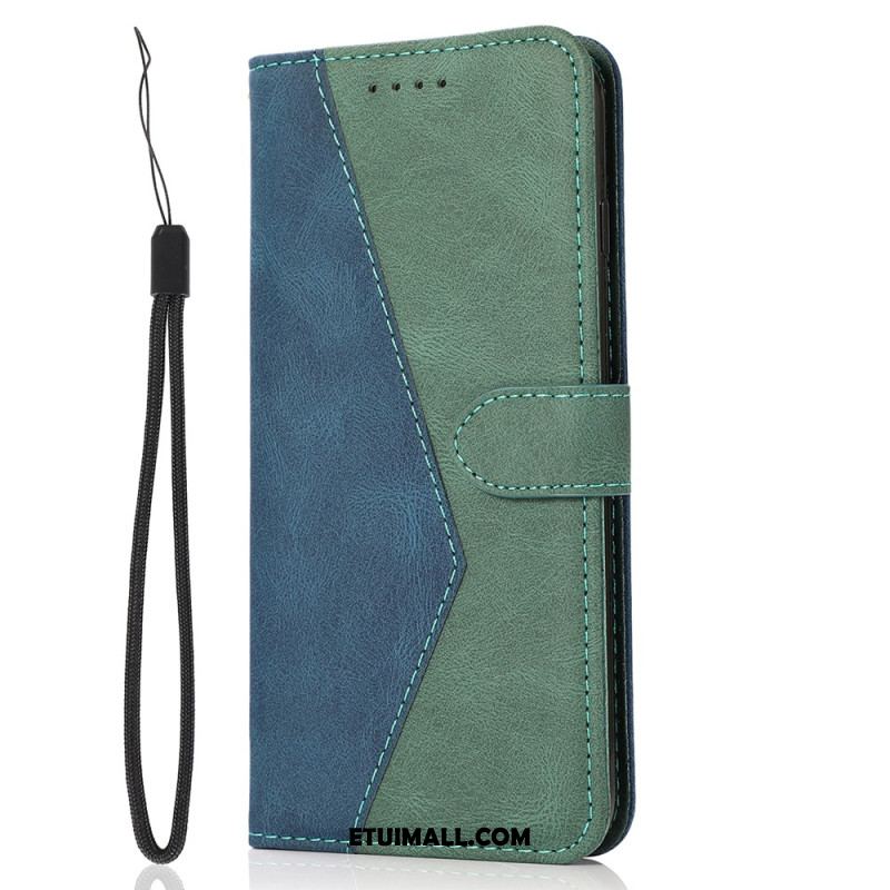 Etui Folio Do Google Pixel 8 Pro Dwukolorowy Pasek