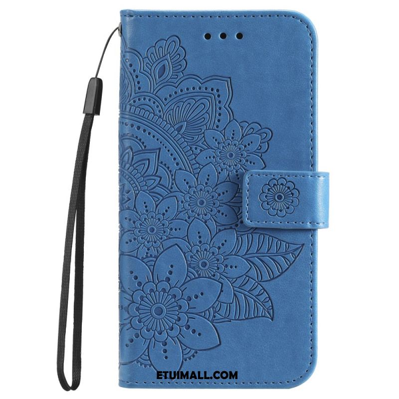 Etui Folio Do Huawei Nova 12 Se Kwiatowy Wzór Z Paskiem