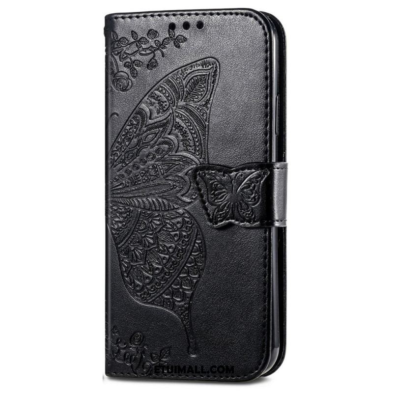 Etui Folio Do Huawei Pura 70 Barokowy Motyl Z Paskiem