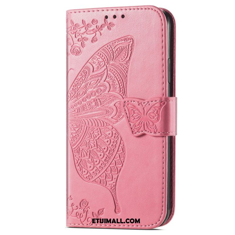 Etui Folio Do Huawei Pura 70 Barokowy Motyl Z Paskiem