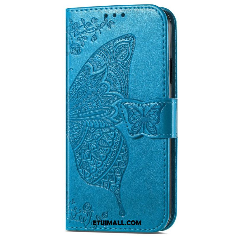 Etui Folio Do Huawei Pura 70 Barokowy Motyl Z Paskiem