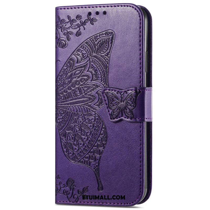 Etui Folio Do Huawei Pura 70 Barokowy Motyl Z Paskiem