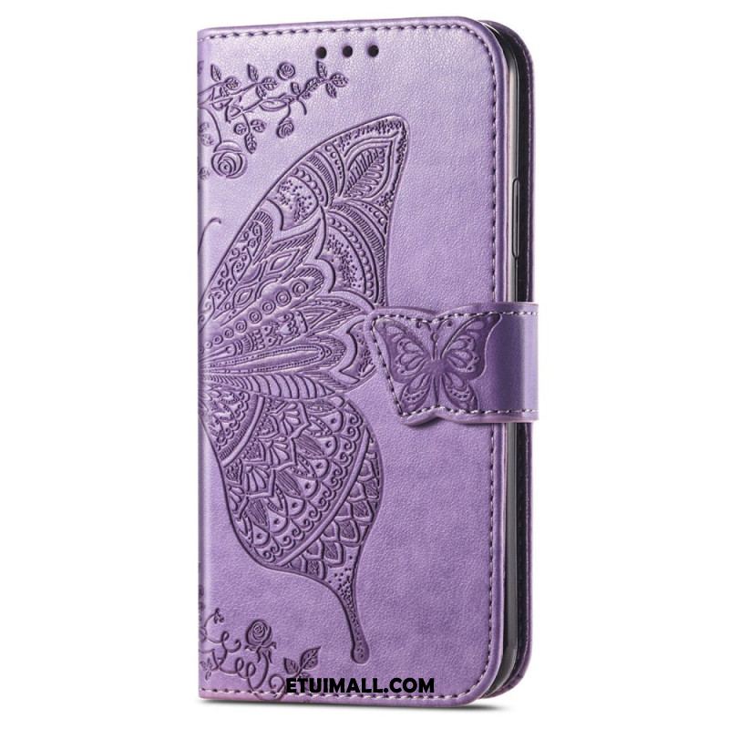 Etui Folio Do Huawei Pura 70 Barokowy Motyl Z Paskiem