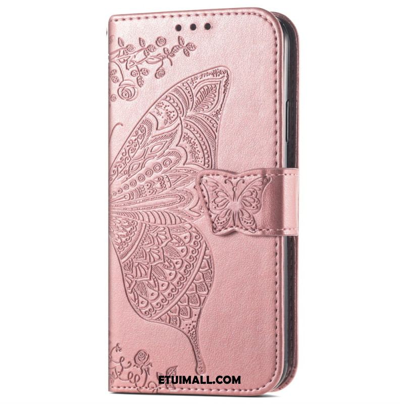 Etui Folio Do Huawei Pura 70 Barokowy Motyl Z Paskiem