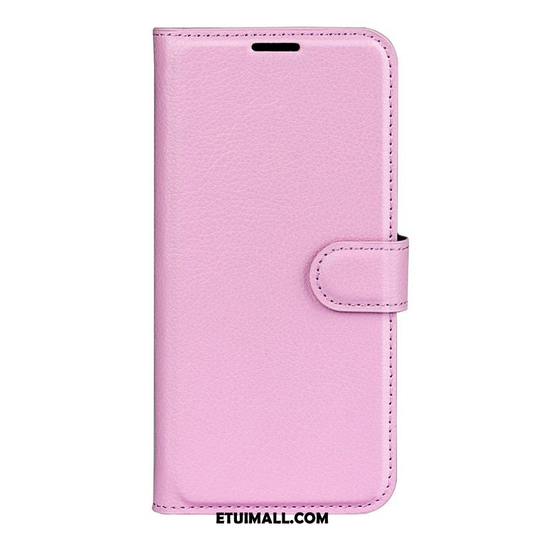 Etui Folio Do Oneplus 12 5g Klasyczna Sztuczna Skóra Litchi