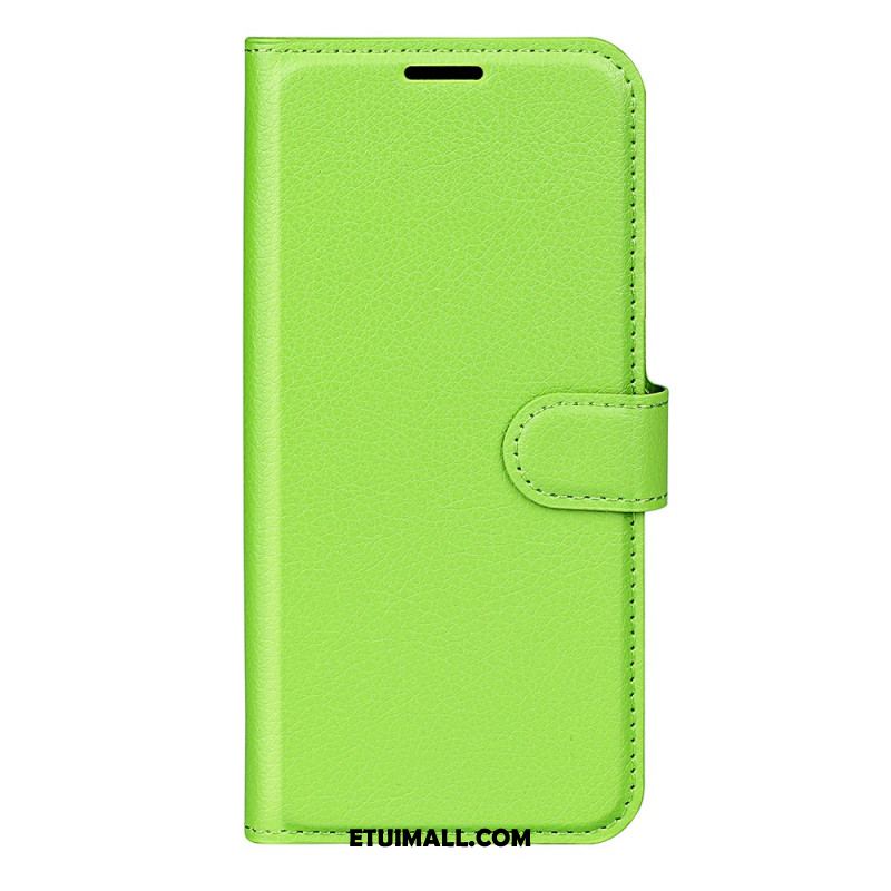 Etui Folio Do Oneplus 12 5g Klasyczna Sztuczna Skóra Litchi