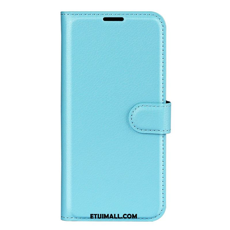 Etui Folio Do Oneplus 12 5g Klasyczna Sztuczna Skóra Litchi