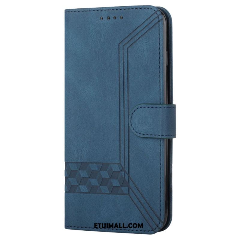 Etui Folio Do Oneplus 12 5g Wzór W Romby I Linie Z Paskiem