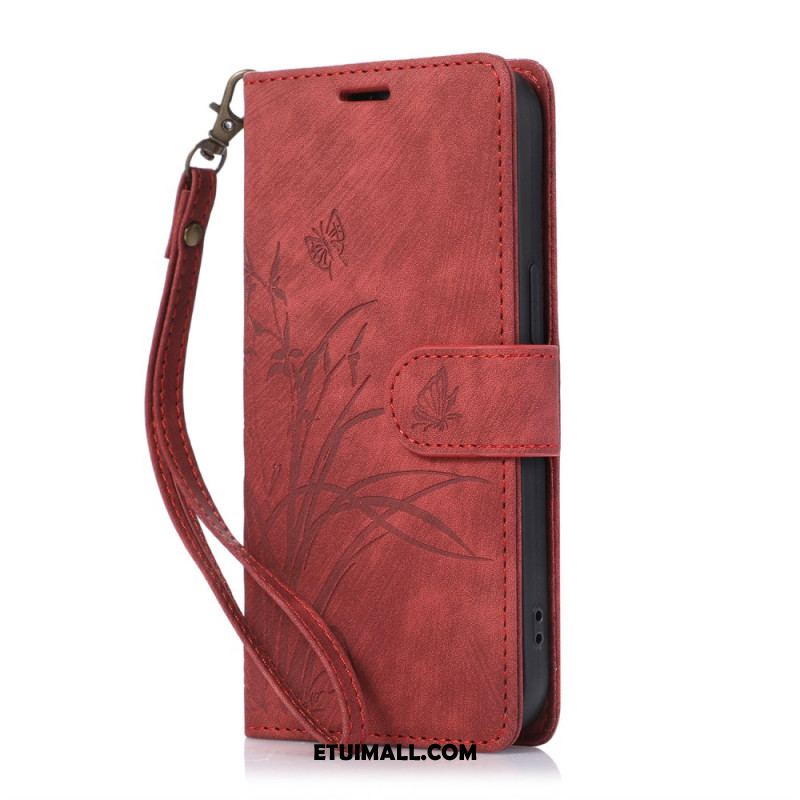 Etui Folio Do Oppo A98 5g Orchidee I Motyle