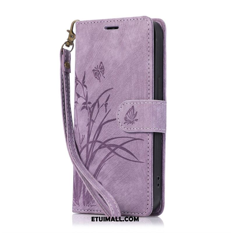 Etui Folio Do Oppo A98 5g Orchidee I Motyle