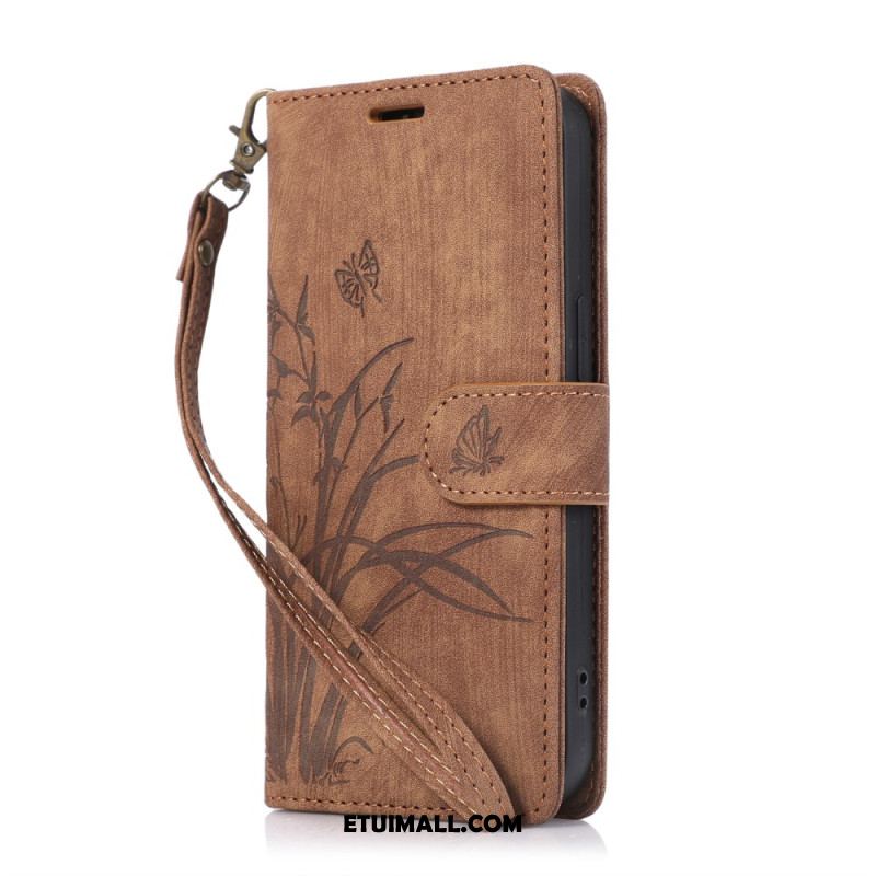 Etui Folio Do Oppo A98 5g Orchidee I Motyle