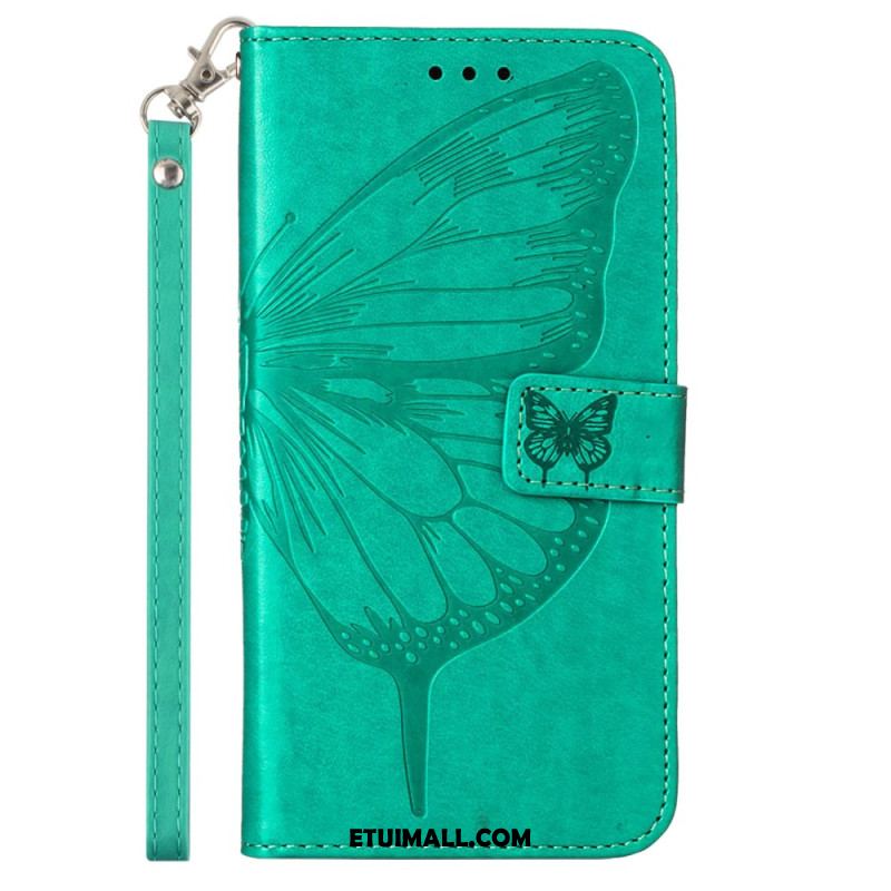 Etui Folio Do Oppo Reno 11 Pro 5g Kwiatowy Motyl Z Paskiem