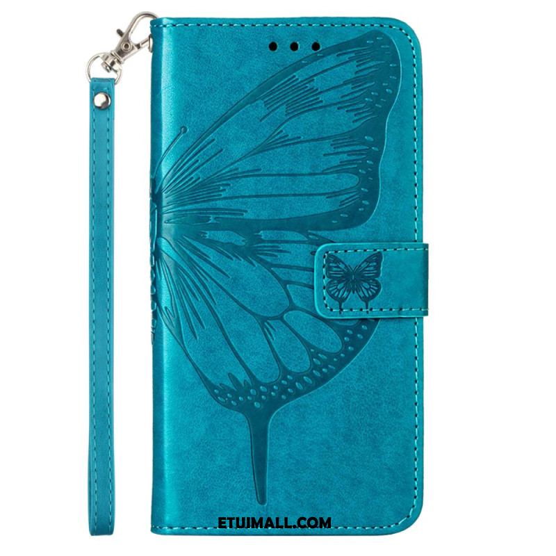 Etui Folio Do Oppo Reno 11 Pro 5g Kwiatowy Motyl Z Paskiem