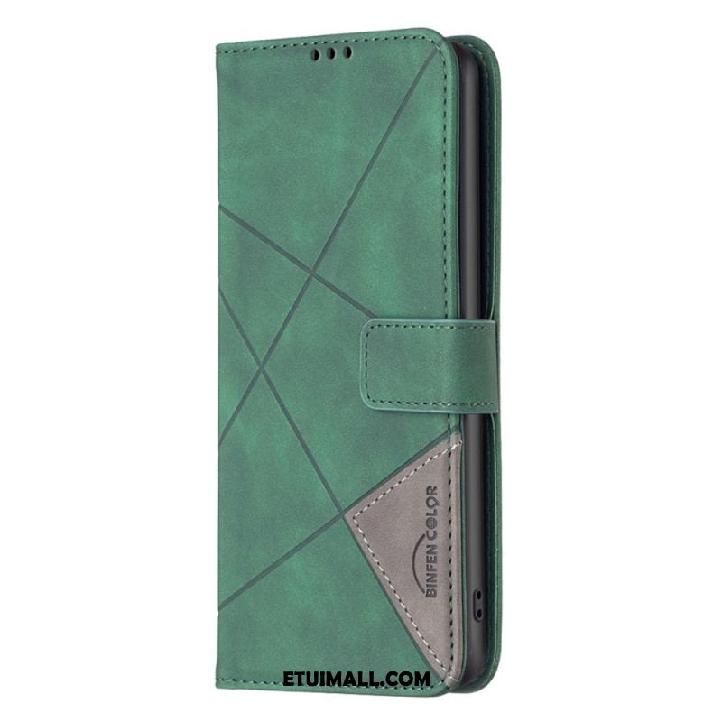 Etui Folio Do Oppo Reno 12f 5g Binfen Color Wzór Geometryczny