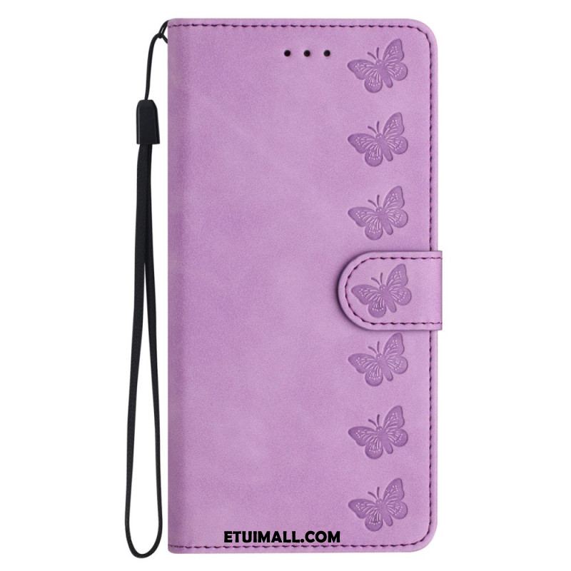 Etui Folio Do Samsung Galaxy A15 5g Fryz Motylkowy Z Paskiem