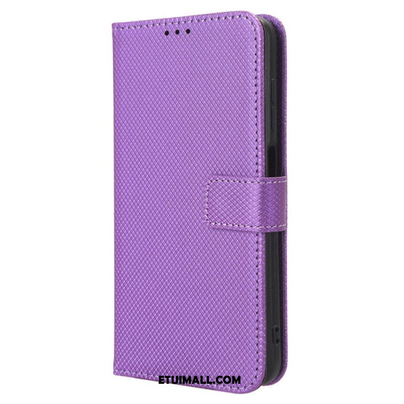 Etui Folio Do Samsung Galaxy A15 5g Pasek Ze Skóry Teksturowanej