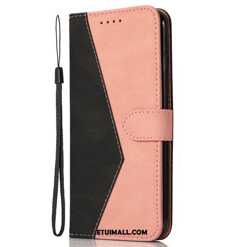 Etui Folio Do Samsung Galaxy A16 5g Dwukolorowy Pasek