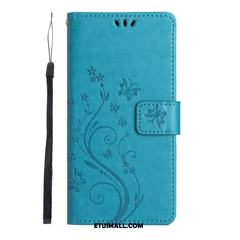 Etui Folio Do Samsung Galaxy A16 5g Kwiaty I Motyle