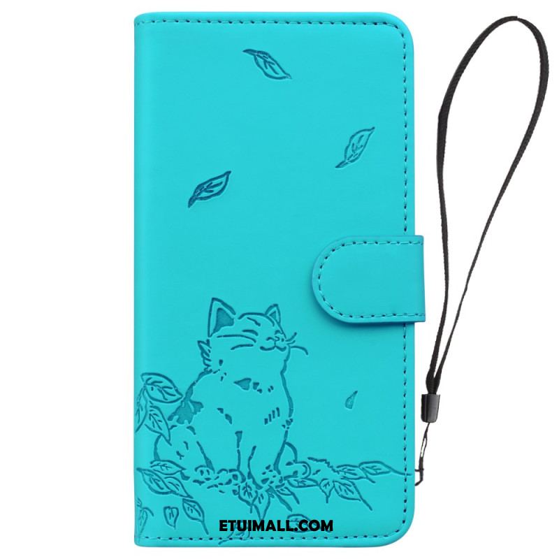 Etui Folio Do Samsung Galaxy A16 5g Nadruk Kota Z Paskiem