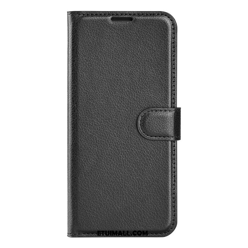 Etui Folio Do Samsung Galaxy A55 5g Klasyczna Sztuczna Skóra Litchi