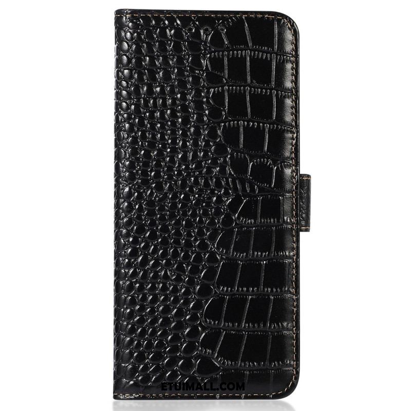 Etui Folio Do Samsung Galaxy A55 5g Styl Krokodyla Z Blokowaniem Rfid