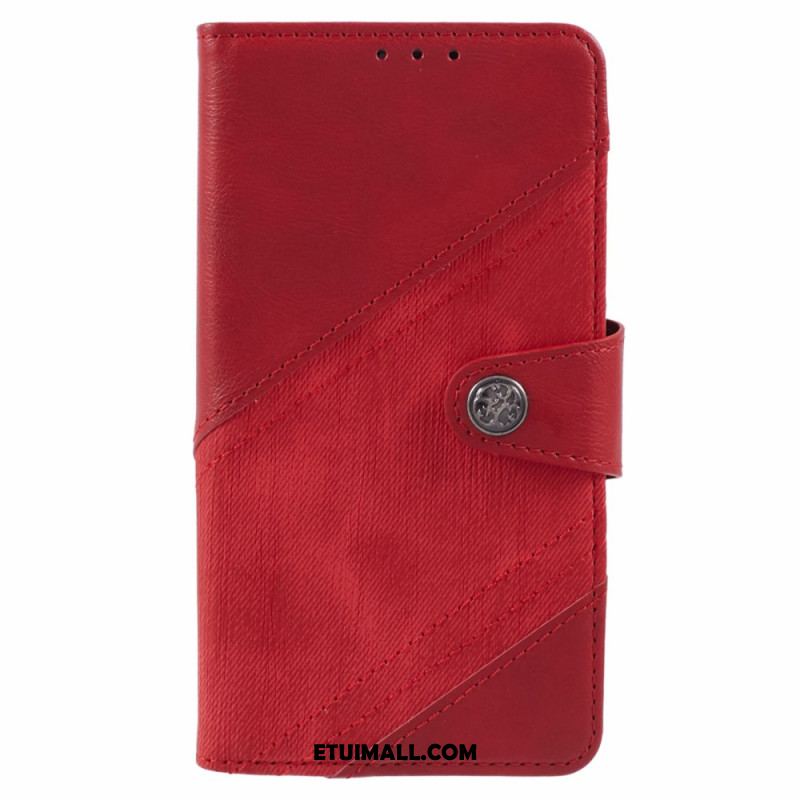 Etui Folio Do Samsung Galaxy S24 5g Dwukolorowy Styl Dżinsów