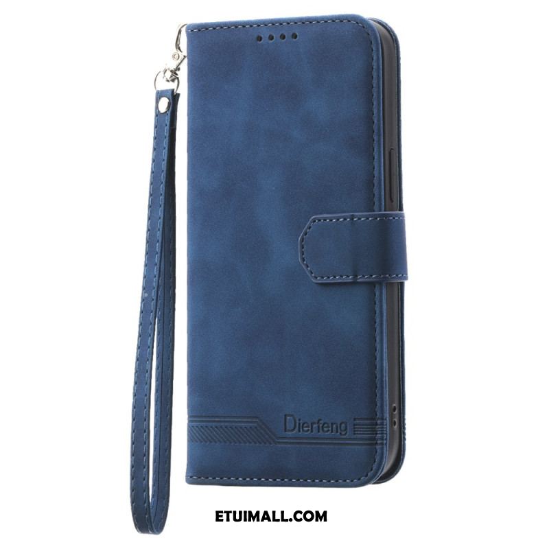 Etui Folio Do Samsung Galaxy S24 5g Etui Z Podpórką I Smyczą Dierfeng