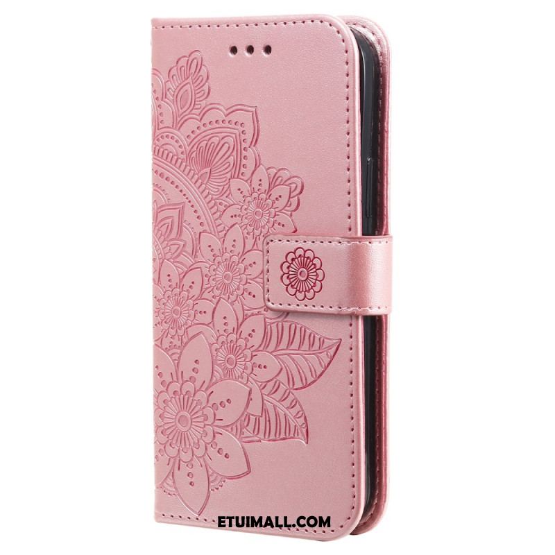 Etui Folio Do Samsung Galaxy S24 5g Kwiatowa Mandala Ze Smyczą