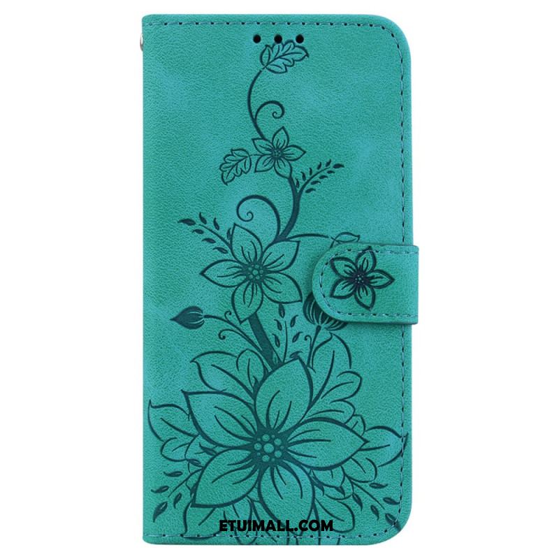 Etui Folio Do Samsung Galaxy S24 5g Pasek W Kwiaty