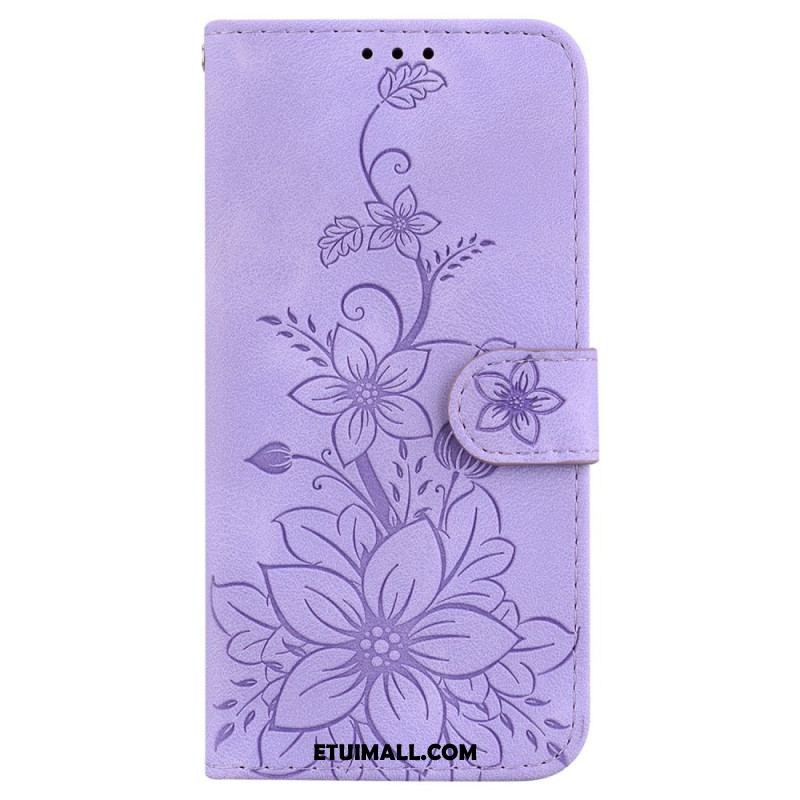 Etui Folio Do Samsung Galaxy S24 5g Pasek W Kwiaty