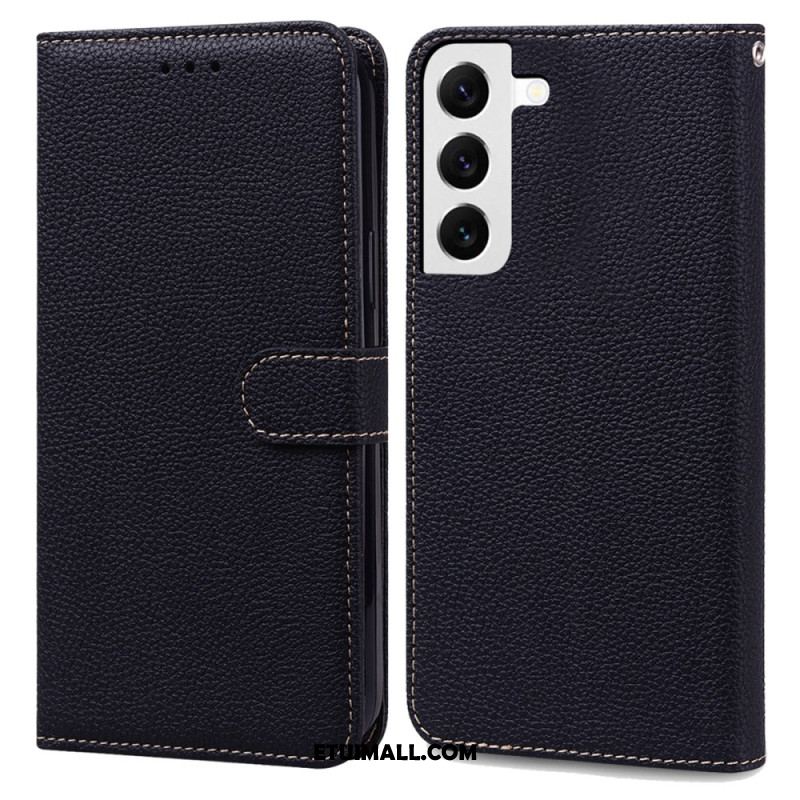 Etui Folio Do Samsung Galaxy S24 5g Sztuczna Skóra Litchi Z Paskiem