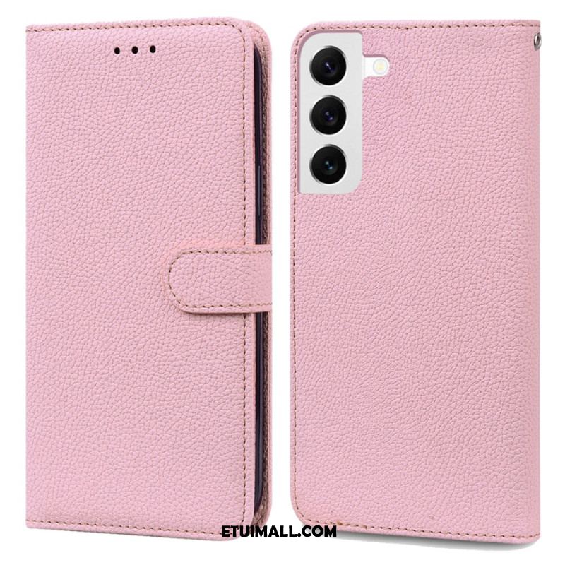 Etui Folio Do Samsung Galaxy S24 5g Sztuczna Skóra Litchi Z Paskiem