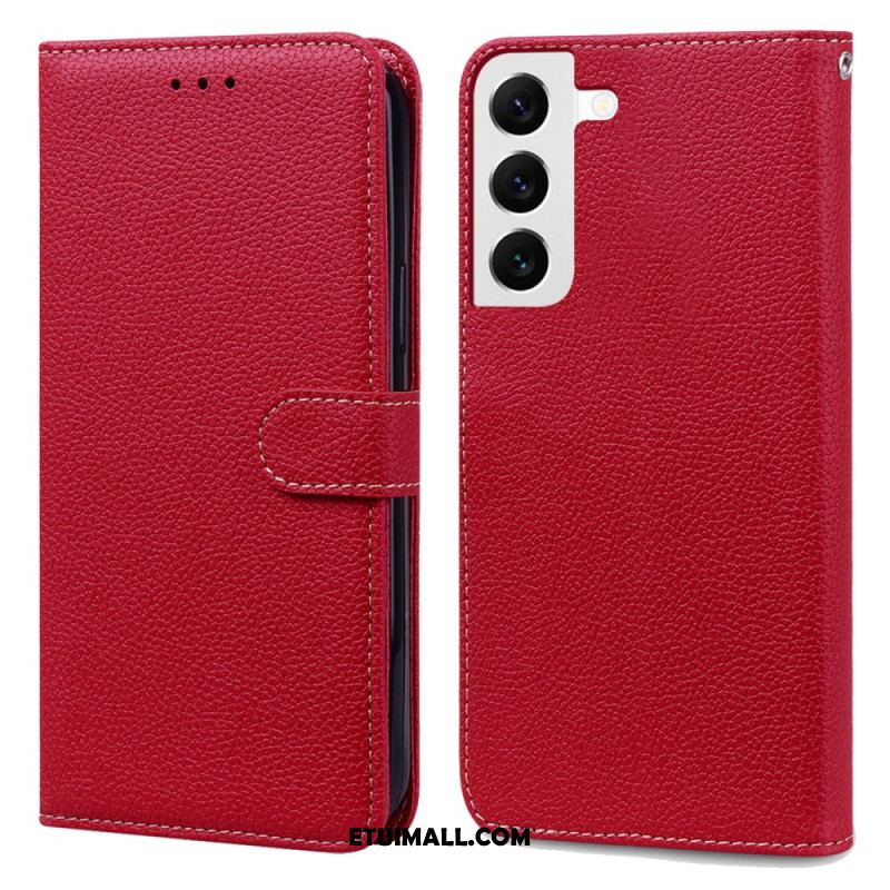 Etui Folio Do Samsung Galaxy S24 5g Sztuczna Skóra Litchi Z Paskiem