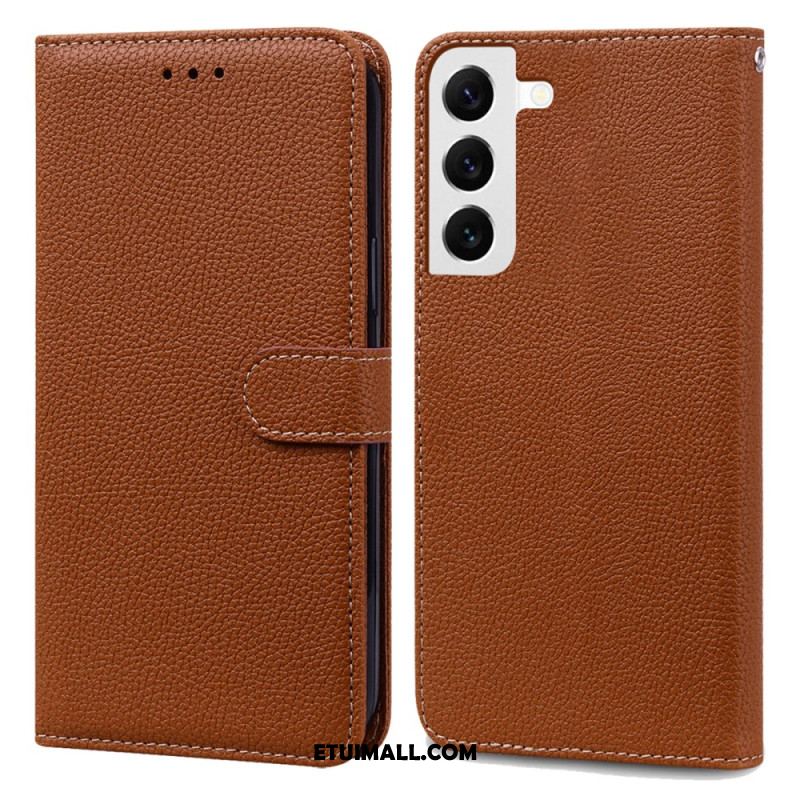 Etui Folio Do Samsung Galaxy S24 5g Sztuczna Skóra Litchi Z Paskiem