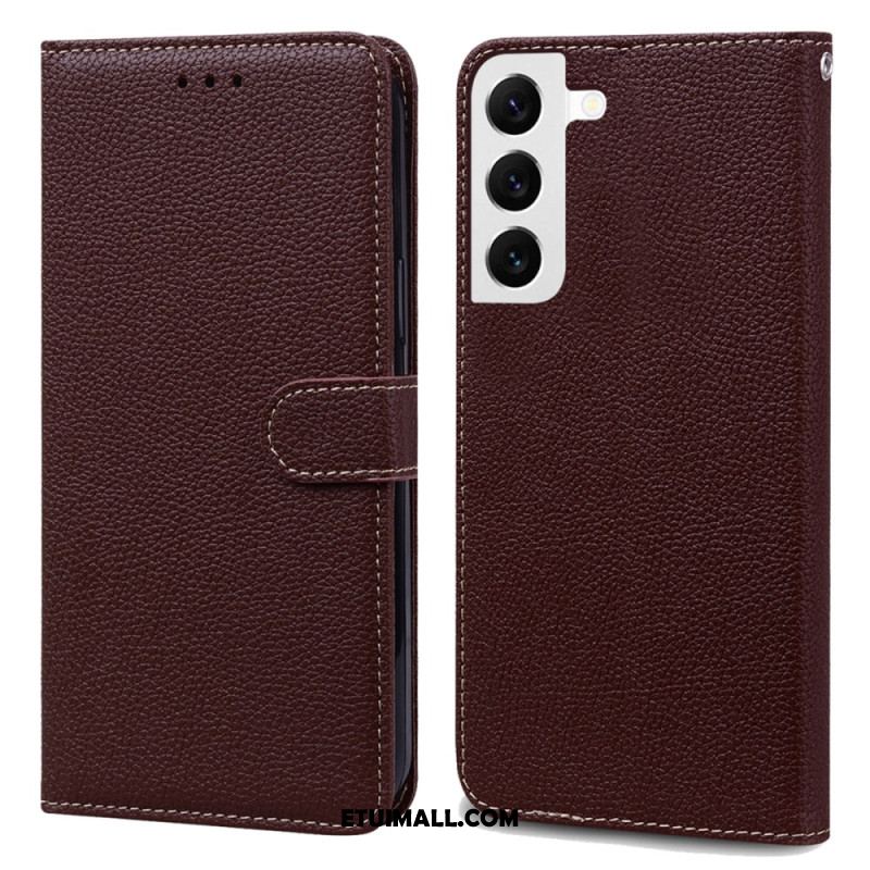 Etui Folio Do Samsung Galaxy S24 5g Sztuczna Skóra Litchi Z Paskiem