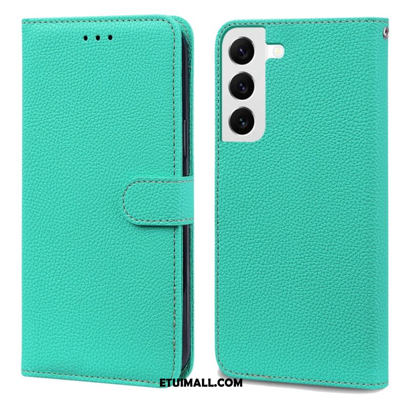 Etui Folio Do Samsung Galaxy S24 5g Sztuczna Skóra Litchi Z Paskiem