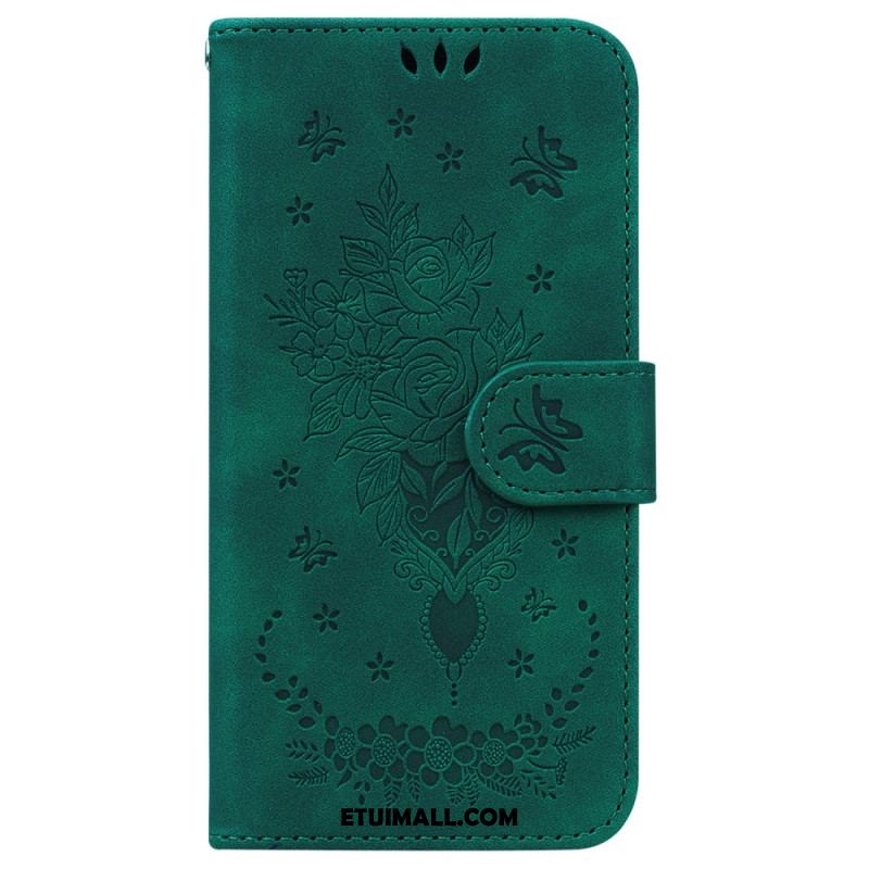 Etui Folio Do Samsung Galaxy S24 Fe Bukiet Róż Z Paskiem