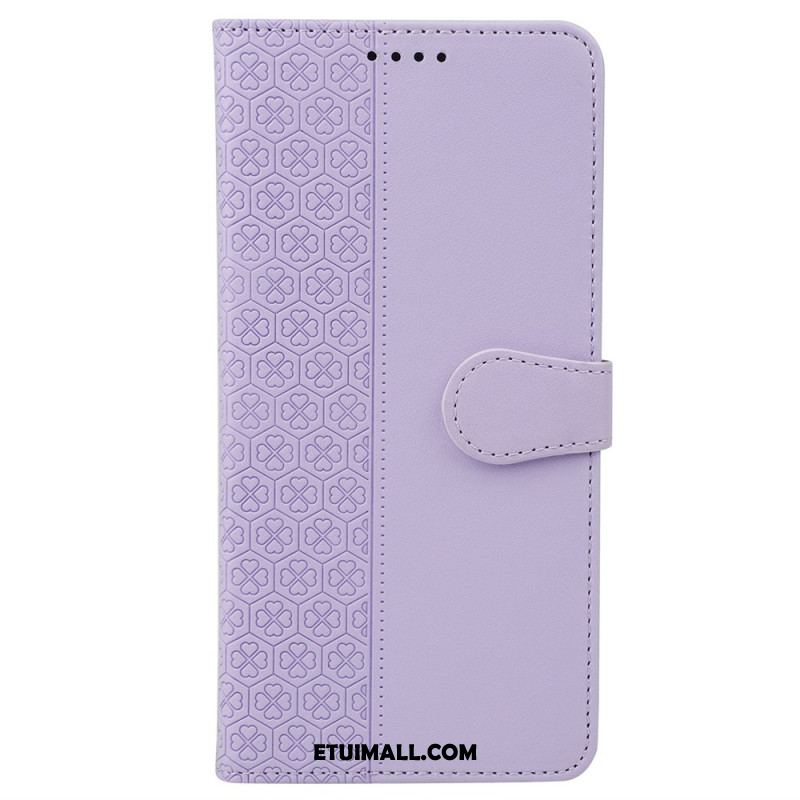 Etui Folio Do Samsung Galaxy S24 Fe Wzór CZterolistnej Koniczyny